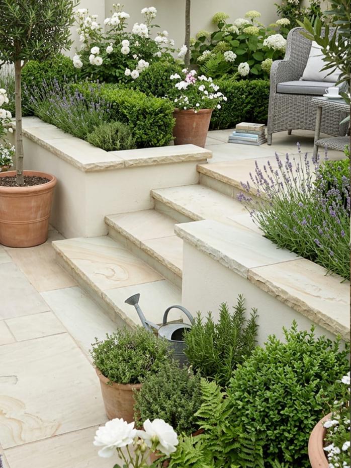 Fossil Mint Sandstone Wall Coping & Steps - 900x400x40mm
