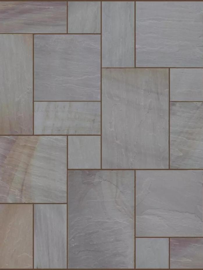 Raveena Indian Sandstone Paving Slabs - Mix Size Patio Pack (LAST PACK)