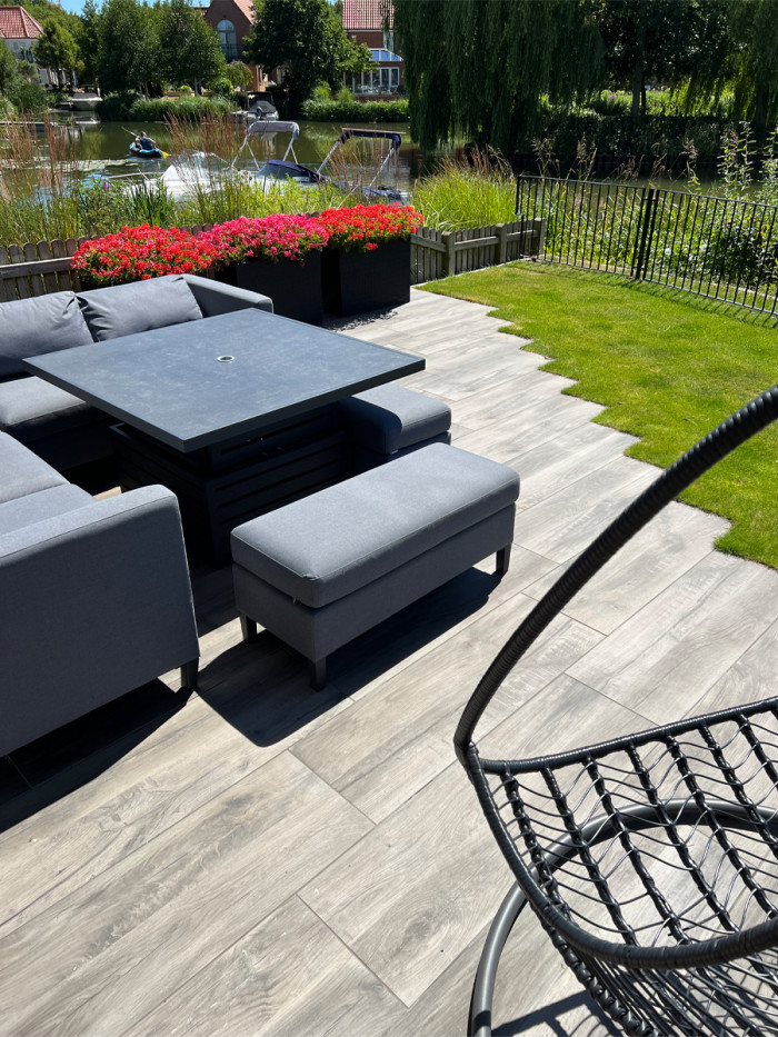 Fume Grey Italian Tile - 1200x400x20mm