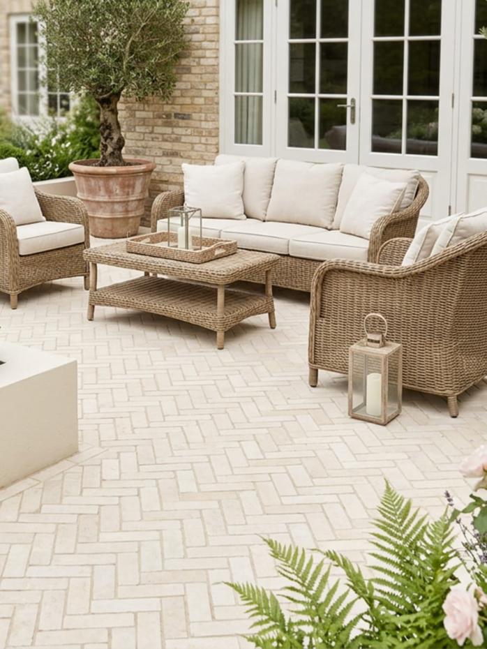 Galala Antique & Tumbled Limestone Pavers - 200x50x40mm