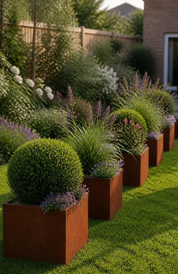Corten Steel Planter - 500x500x500mm - Pre-Rusted