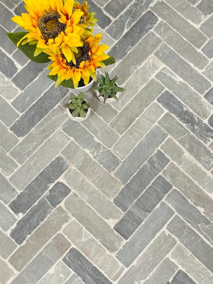 Kandla Grey Outdoor Sandstone Pavers - 200x50x40mm