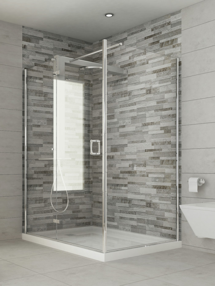 Grey Slate Split Face Effect Porcelain Wall Tile - 150x610mm