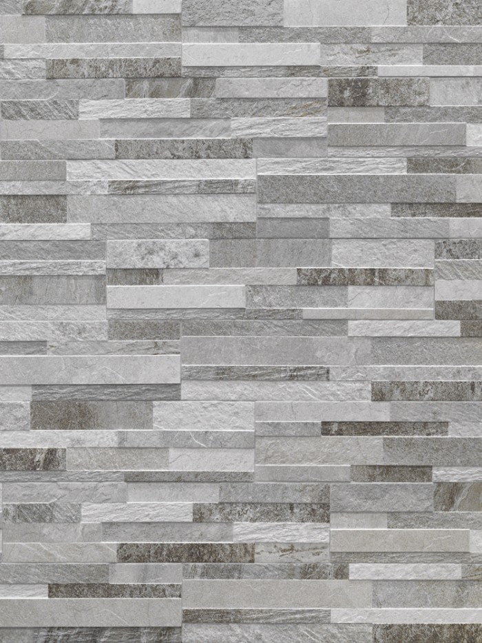 Grey Slate Split Face Effect Outdoor Wall Cladding Tile - 150x610mm