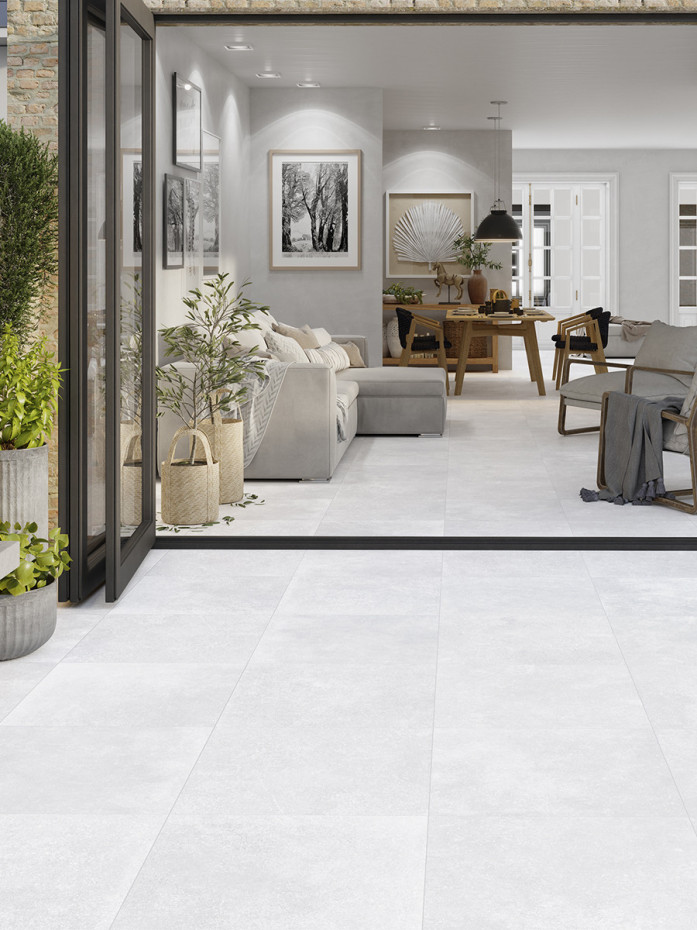 Santorini White Porcelain Tile - 600x600mm