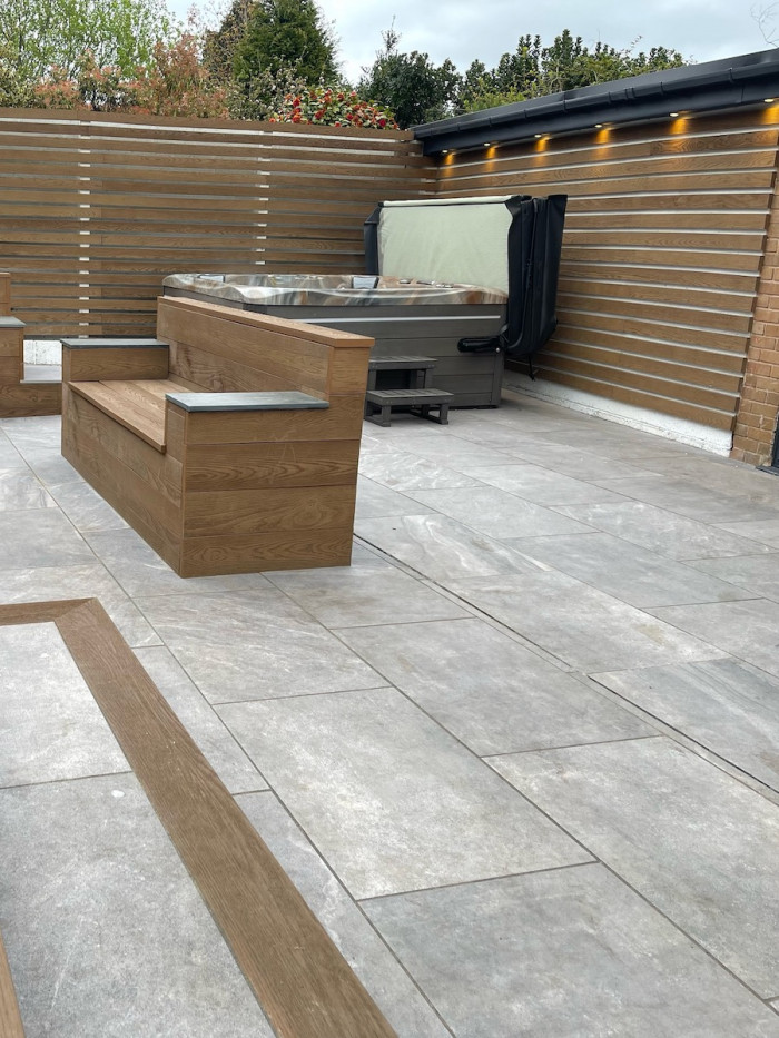 Idemo Grey Outdoor Porcelain Paving Slabs - 1200x600x20mm