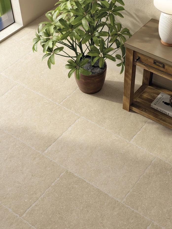 Jersey Beige Antique Chiselled Edge Porcelain Tile - 600x400x9.5mm