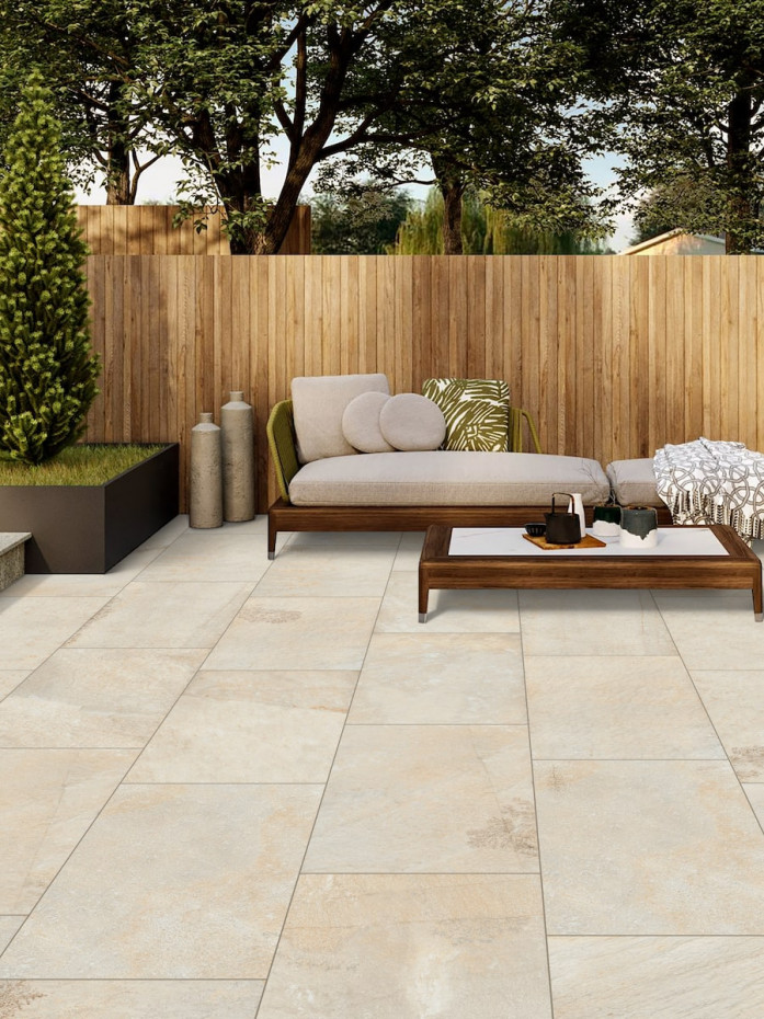 Jurassic Quartzite Outdoor Porcelain Paving Slabs - 900x600x20mm