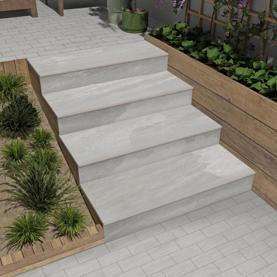 Kandla Grey Bullnoses for Steps & Coping - 900x300mm