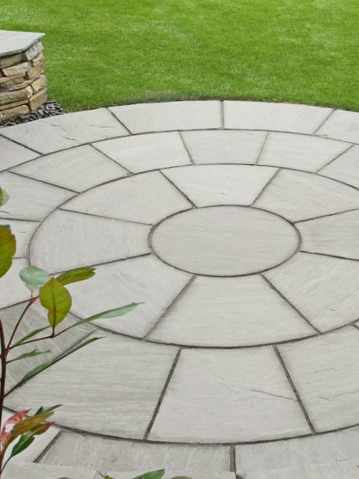 Kandla Grey Indian Sandstone Circle Feature - 1.8m/ 2.4m/ 3m Diameter