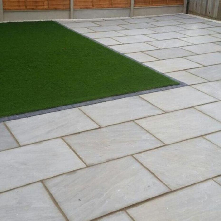 Kandla Grey Indian Sandstone Driveway Paving Slabs - 600x300x40mm Pack
