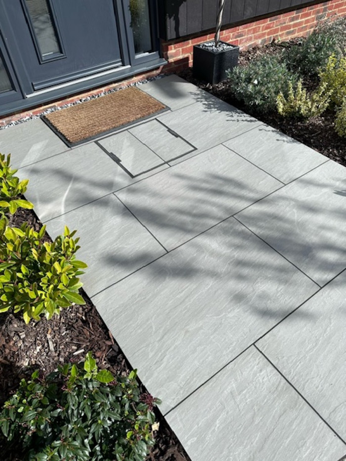 Kandla Grey Outdoor Porcelain Paving Slabs - 900x600x20mm