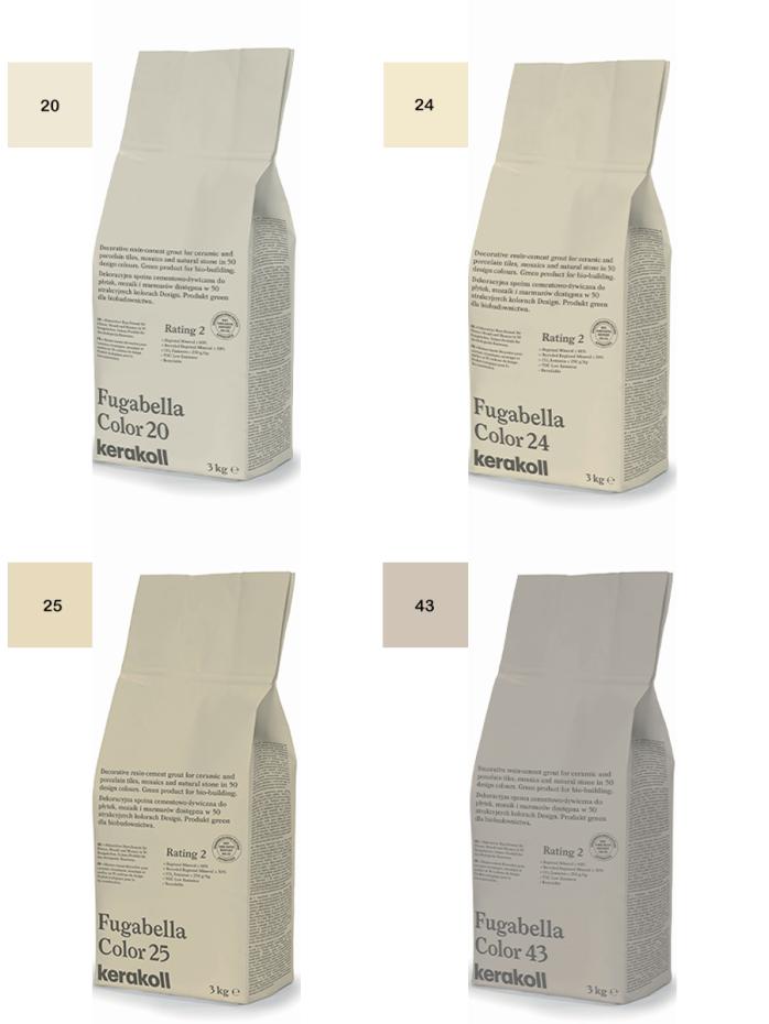 Kerakoll Fugabella Color Resin-Cement Grout - 3kg Bag (Colour Choices)