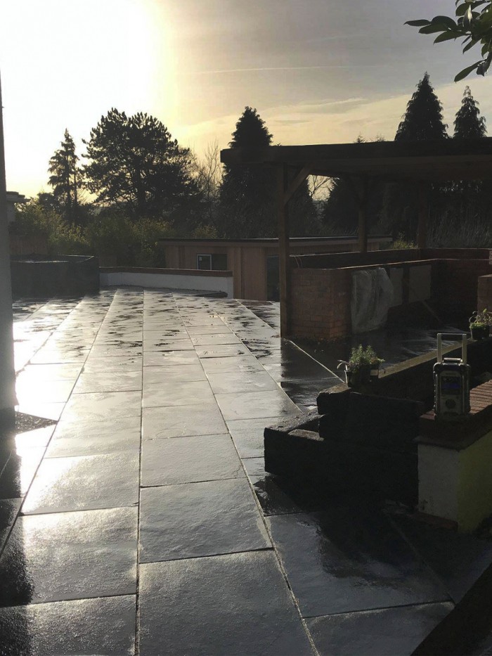 Midnight Black Limestone Paving Slabs - 900x600 Pack