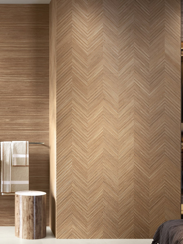 Larchwood Ipe Zig Slat Wood Wall Tile - 900x300mm