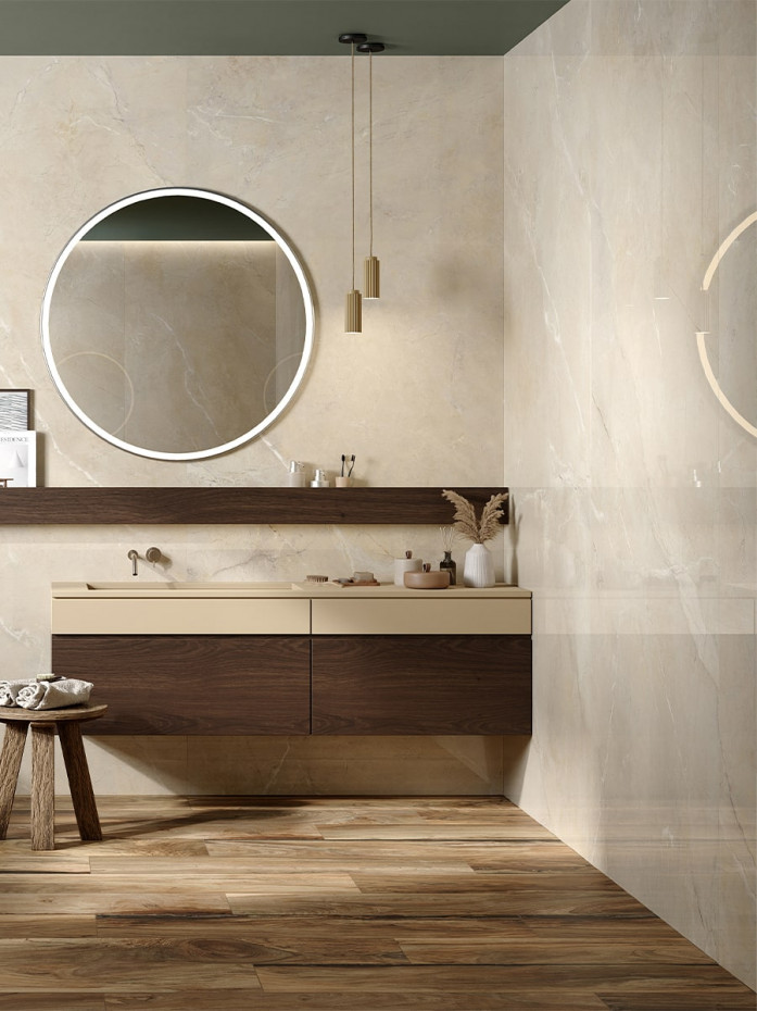 Canova Limestone Italian Porcelain Tiles - 1200x2800mm