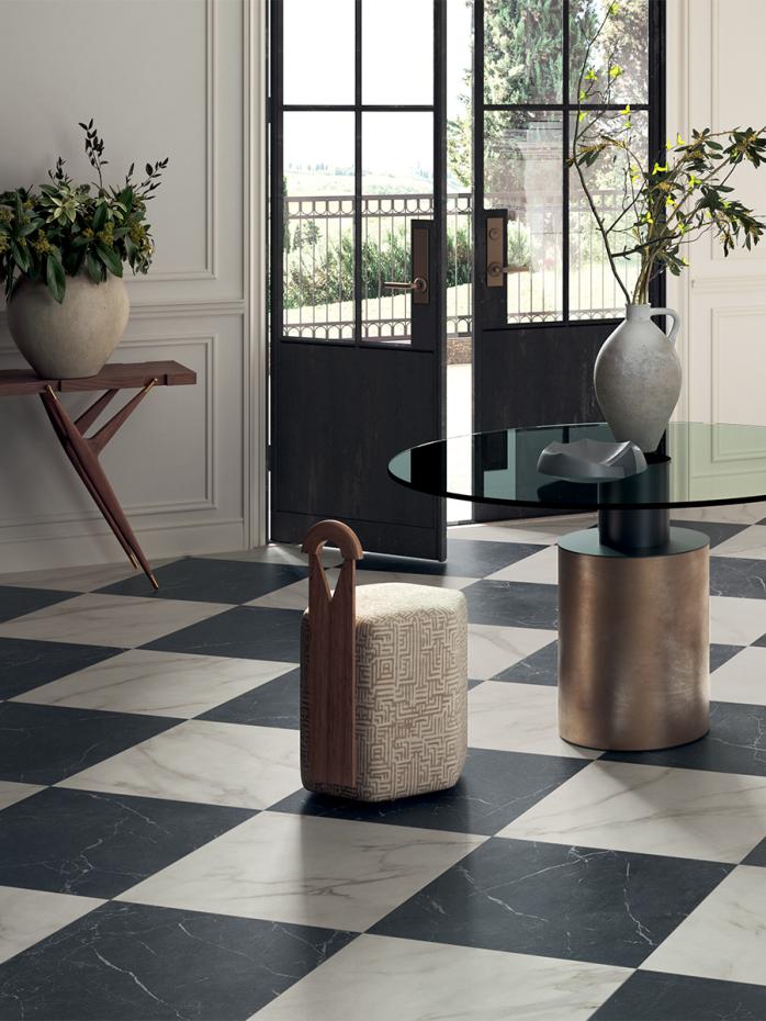 Brera Gold Italian Marble Effect Porcelain Tile - 300x300x8.5mm