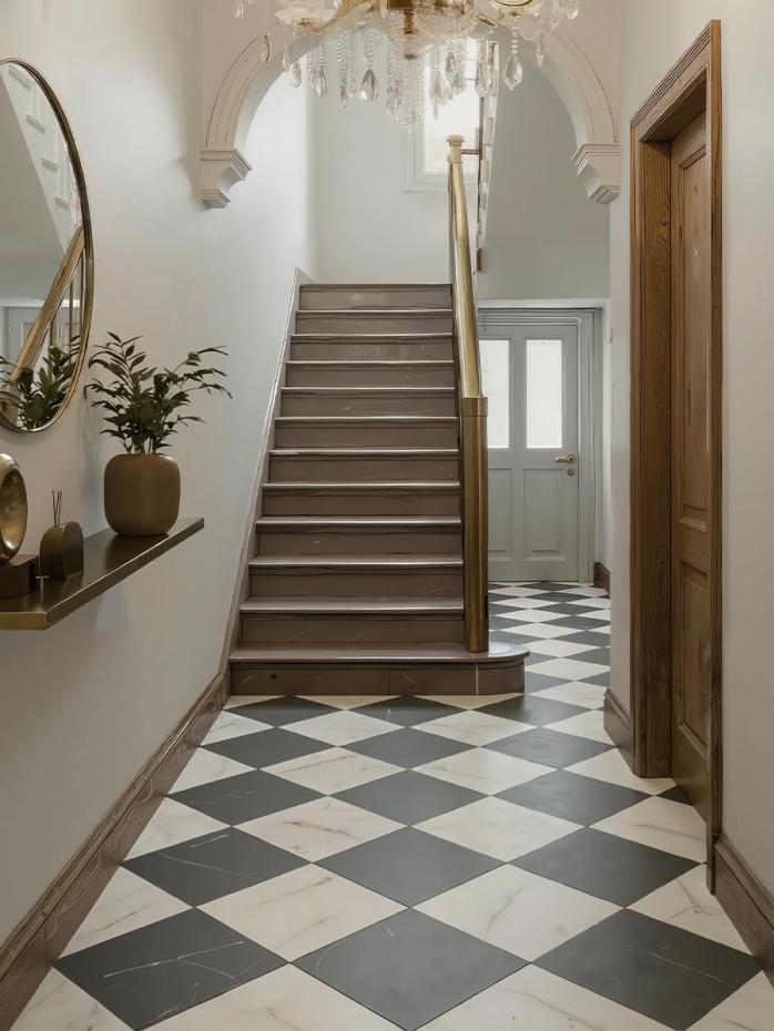 Lusso Gold Marble Effect Porcelain Tile - 300x300x12mm