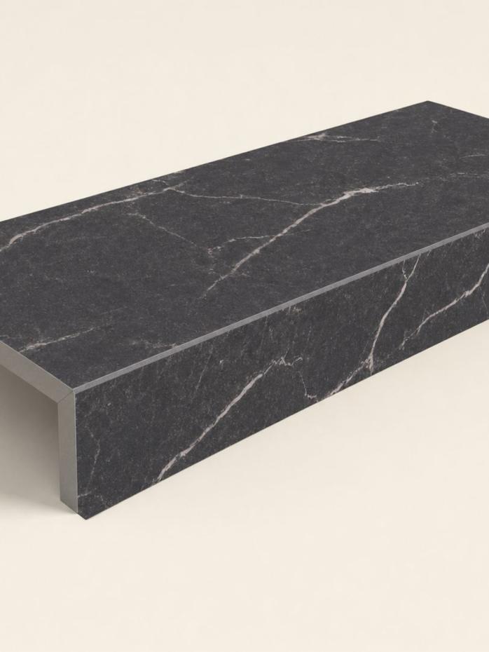 Lusso Nero Drop Face for Steps, Coping & Pool Edging - 1200x400x100mm