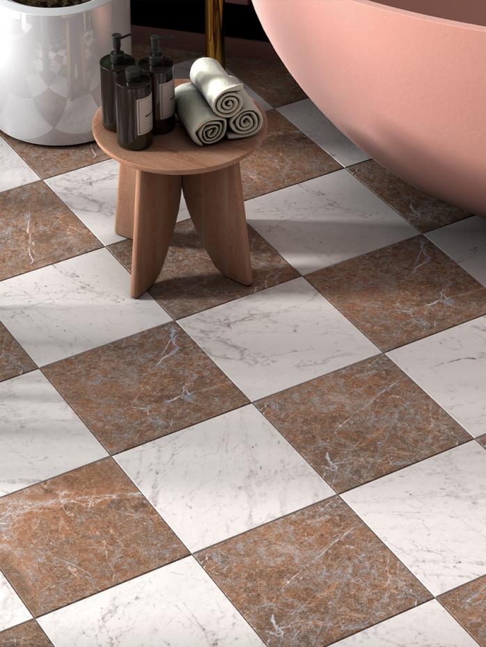 Lusso Carrara Marble Effect Porcelain Tile - 300x300x12mm
