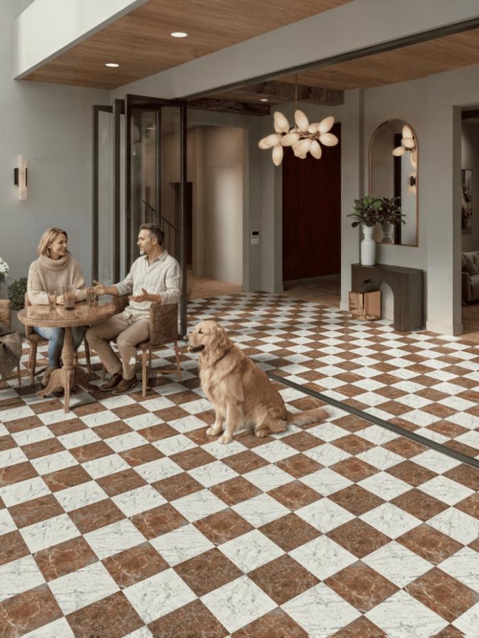 Lusso Rosso Outdoor Porcelain Paving Tiles - 300x300x20mm