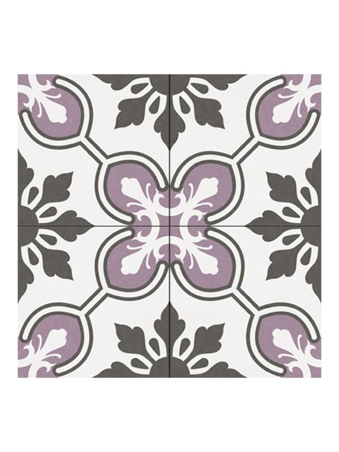 Seville Floral Rose Decor Porcelain Tile - 450x450mm