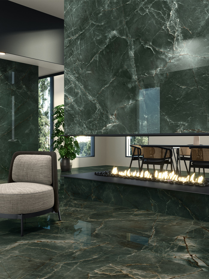 Manos Green Porcelain Tiles - 1200x600mm