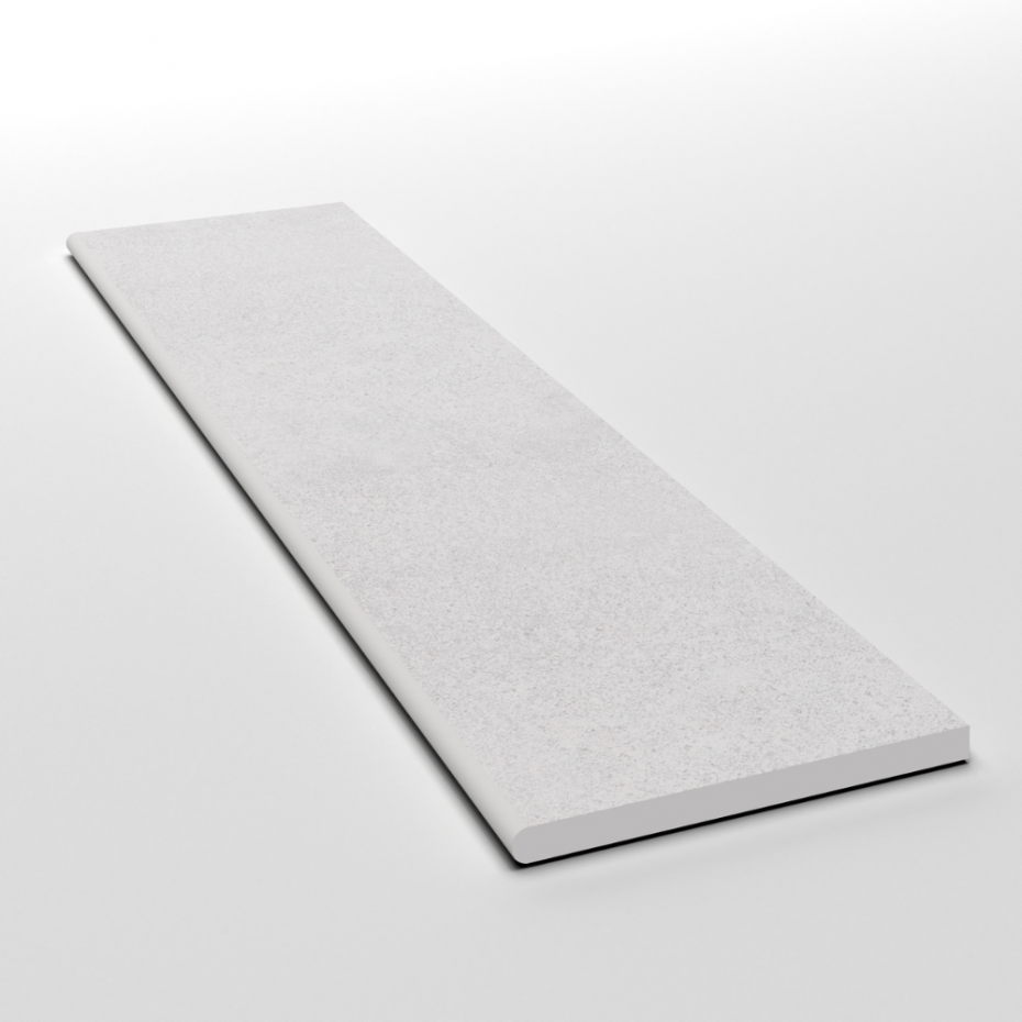 Marbella White Porcelain Paving Bullnose - 900x450x20mm