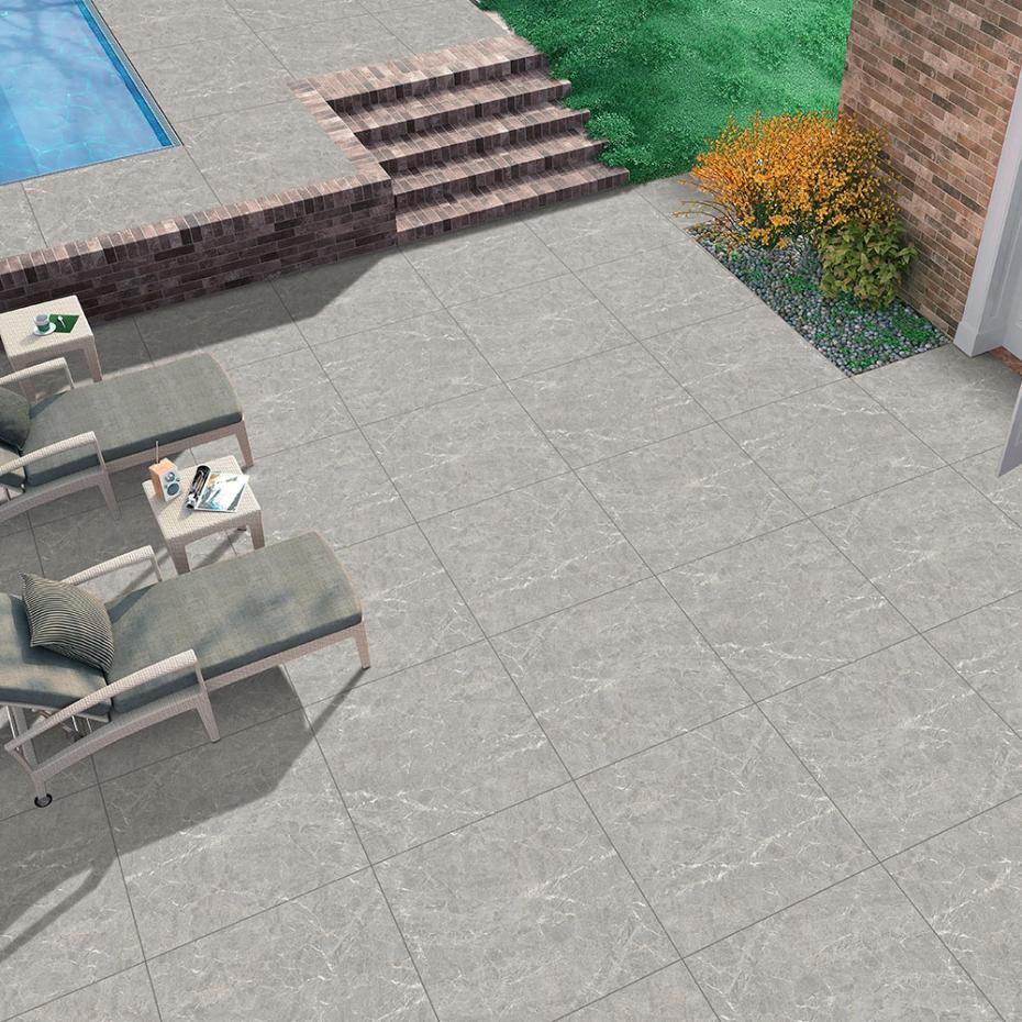 Marquina Grey Outdoor Porcelain Paving Slabs - 800x800x20mm