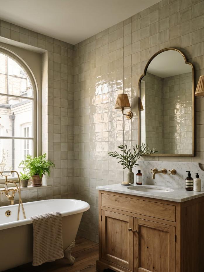 Marrakech Ivory Zellige Porcelain Tile - 100x100mm