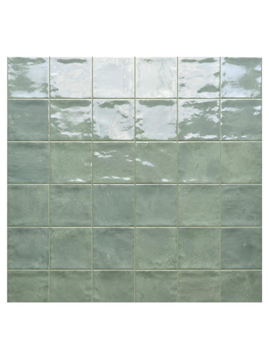 Marrakech Sea Water Zellige Porcelain Tile - 100x100mm