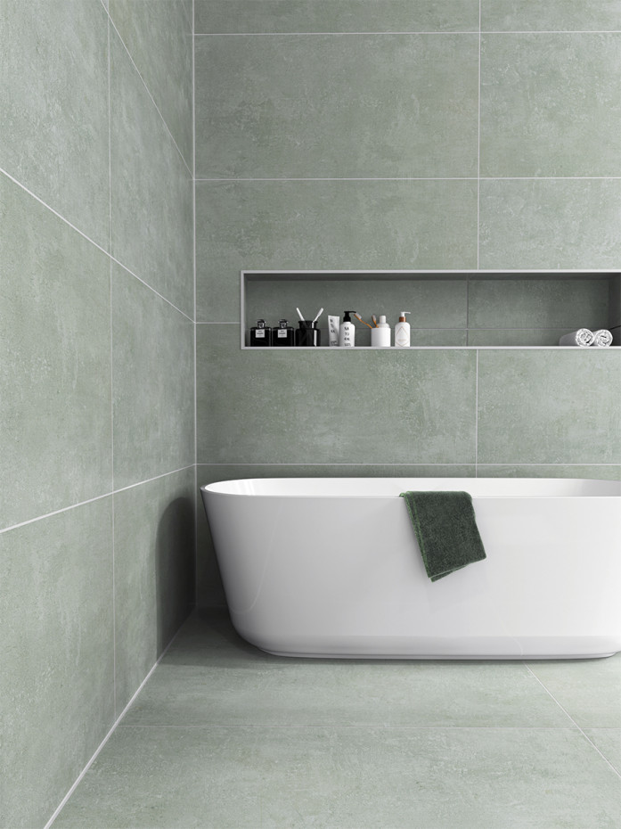 Munich Green Porcelain Tile - 1200x600mm