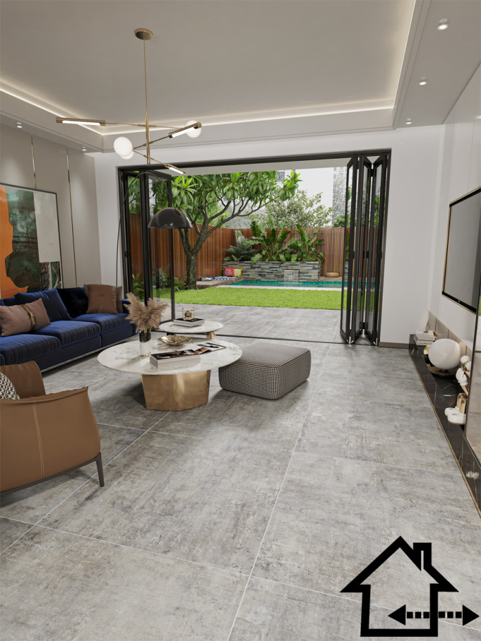 Murales Grey Italian Tile - 1000x1000x8.5mm