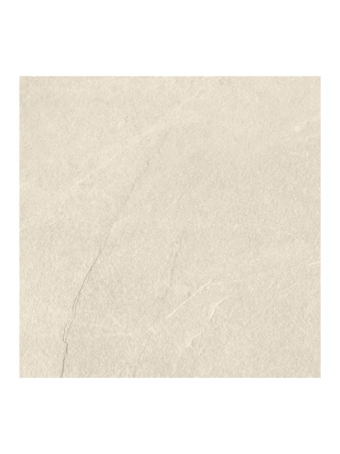Mythe White Slate Effect Non Slip Porcelain Tile - 600x600mm