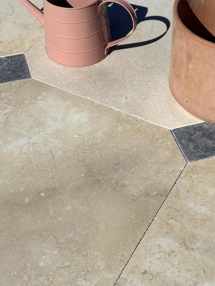 Naples Light And Dark Honed Limestone Octagon Tiles - Octagon