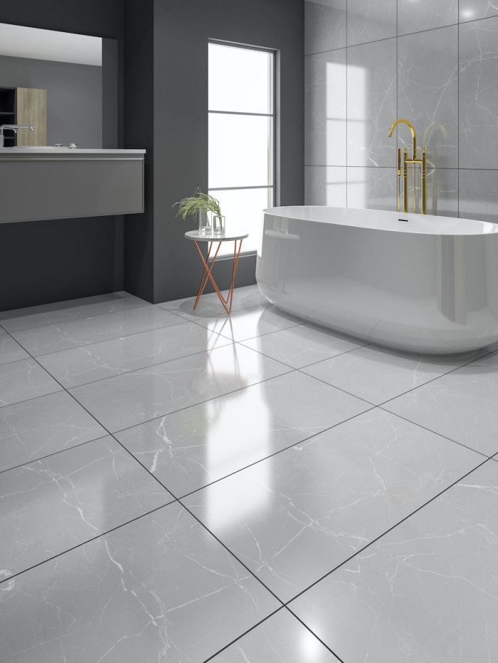 Nexus Grey Gloss Porcelain Tile - 600x300mm (LAST PACK)