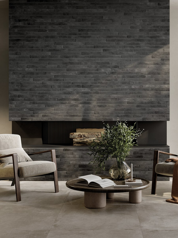 Nolita Charcoal Clay Pavers Effect Porcelain Tile - 48x450x9.5mm (Last Pack)
