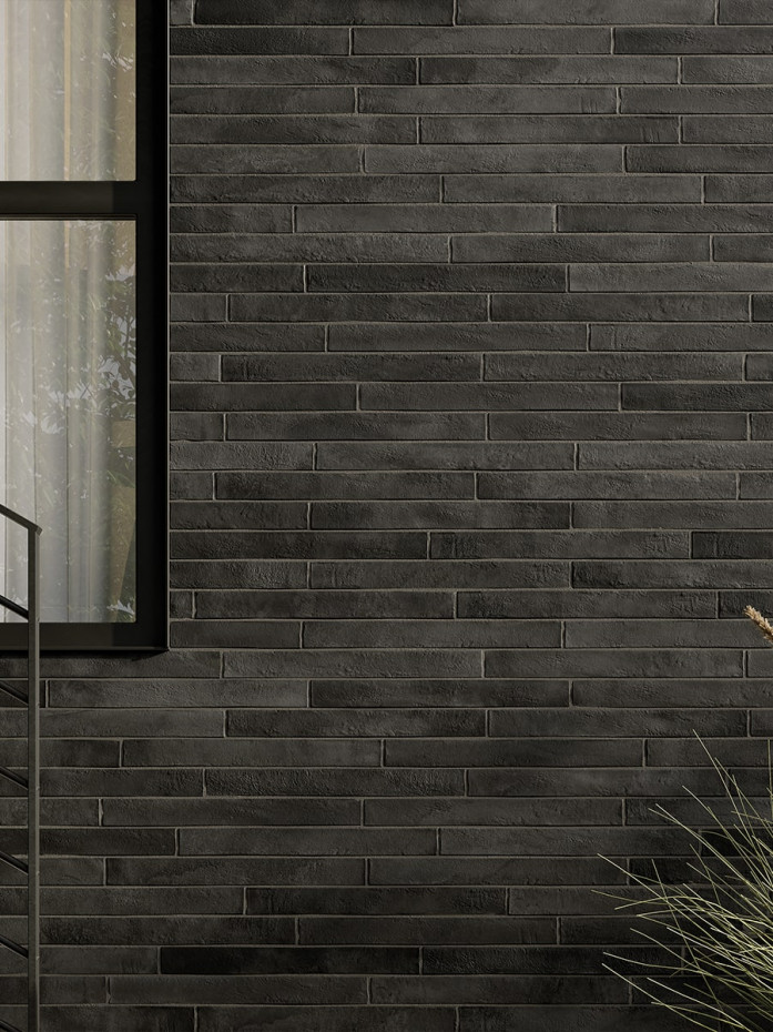 Nolita Charcoal Clay Pavers Effect Porcelain Tile - 48x450x9.5mm (Last Pack)