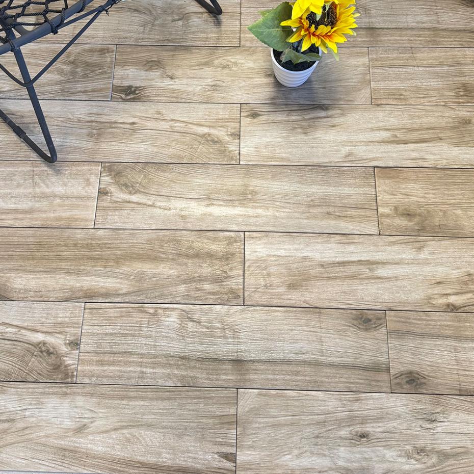 Picasso Vizon Wood Effect Porcelain Tile - 600x150mm