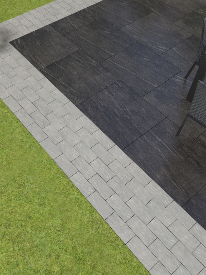Pietra Grey Porcelain Cobble Setts - 200x100x20mm