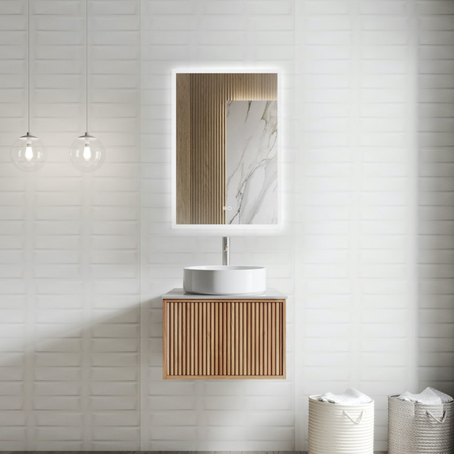 Rio Solid Wood Fluted Vanity - 800mm