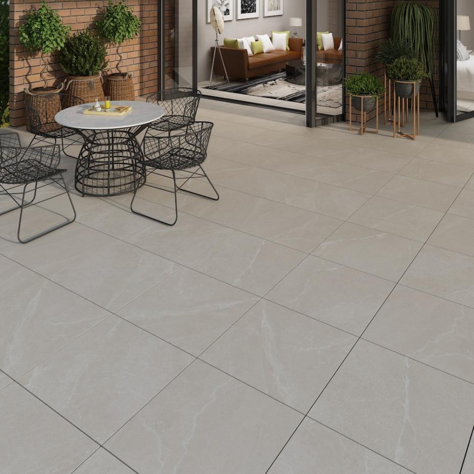 Roca Beige Outdoor Porcelain Paving Slabs - 1200x600x20mm