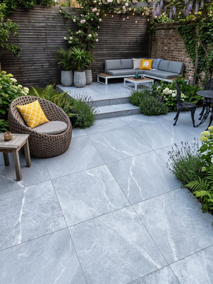 Roca Grey Outdoor Porcelain Paving Slabs - 1000x1000x20mm