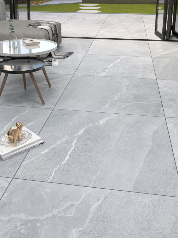 Roca White Non Slip Tile - 1000x1000x10mm