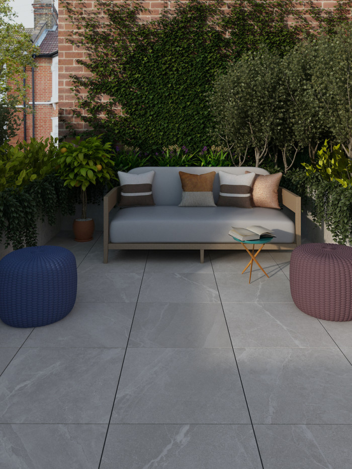 Roca Grey Outdoor Tile - 600x600x16mm