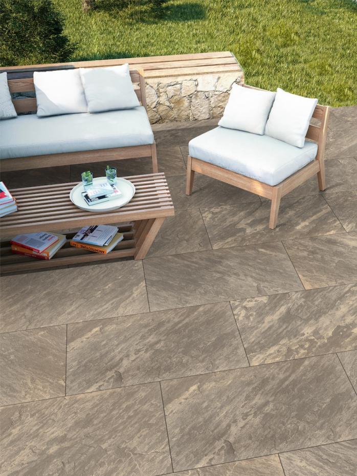 Sagar Black Outdoor Porcelain Paving Slabs - 900x600x20mm (LAST PALLET)