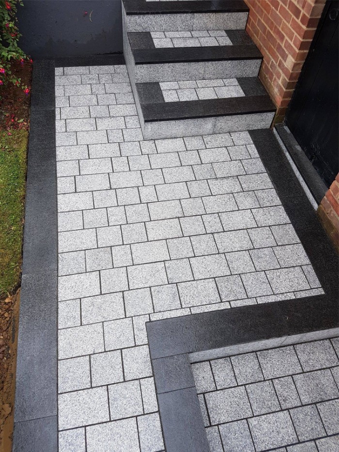 Light Grey Sawn Driveway Granite Paving Plank Setts - 480x130x40mm