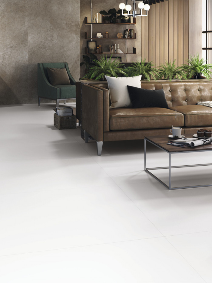 Supreme White Polished Porcelain Tile - 1000x1000mm