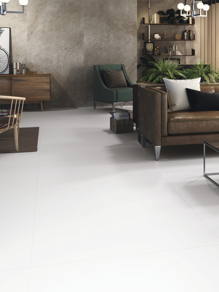 Supreme White Polished Porcelain Tile - 1000x1000mm