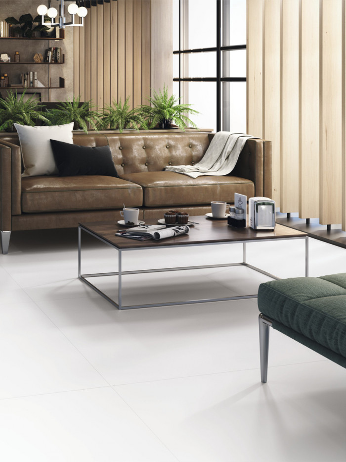 Supreme White Polished Porcelain Tile - 1000x1000mm